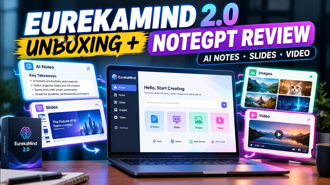 NoteGPT & EurekaMind 2.0 editorial illustration